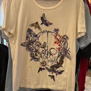 Alexander McQueen Skull and Butterfly T-Shirt